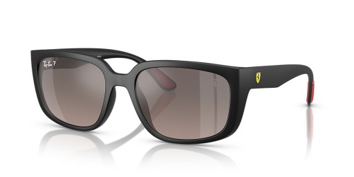 Ray-Ban RB4443M Scuderia Ferrari Collezione Chromance XL (57 - 19) con lenti Grigio e Nero frame Occhiali da sole