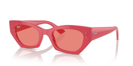 Ray-Ban RB4430 Zena Bio a Base di S (49 - 22) con lenti Rosa e Rosso frame Occhiali da sole