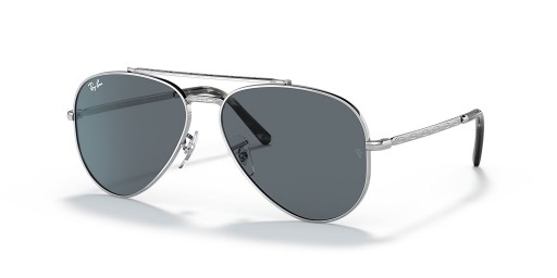 Ray-Ban RB3625 Nuovo Aviator L (58 - 14) con lenti Blu e Silver frame Occhiali da sole