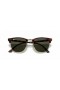 Ray-Ban RB3016F Clubmaster Classic XL (55 - 19) con lenti Verdi e Tortoise frame Occhiali da sole