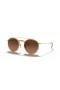 Ray-Ban RB3647N Tondo Doppio Ponte M (51 - 22) con lenti Marrone e Oro frame Occhiali da sole