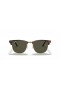 Ray-Ban RB3016F Clubmaster Classic XL (55 - 19) con lenti Verdi e Tortoise frame Occhiali da sole