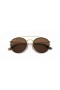 Ray-Ban RB3647N Tondo Doppio Ponte M (51 - 22) con lenti Marrone e Oro frame Occhiali da sole