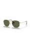 Ray-Ban RB3548N Esagonale Lenti Piatte S (48 - 21) con lenti Verdi e Oro frame Occhiali da sole