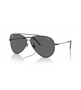 Ray-Ban RBR0101S Lenny Kravitz X Aviator Inverso XXL (62 - 11) con lenti Grigio e Nero frame Occhiali da sole