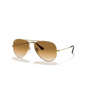 Ray-Ban RB3025 Aviator Gradient M (55 - 14) con lenti Marrone e Oro frame Occhiali da sole
