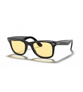 Ray-Ban RB2140F Original Wayfarer Classic L (52 - 22) con lenti Giallo e Nero frame Occhiali da sole