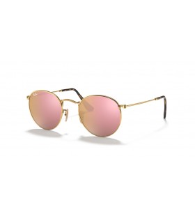 Ray-Ban RB3447N Rotonda e Piatta Lenti S (50 - 21) con lenti Marrone e Oro frame Occhiali da sole