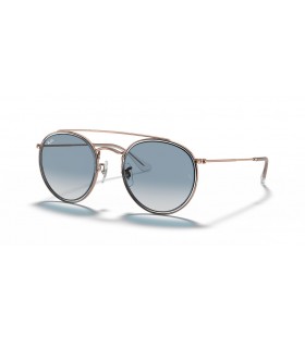 Ray-Ban RB3647N Tondo Doppio Ponte M (51 - 22) con lenti Blu e Rame frame Occhiali da sole
