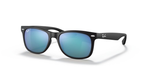 Ray-Ban RB9052SF新WayfarerキッズM(50-15）青色レンズは、黒フレームサングラス