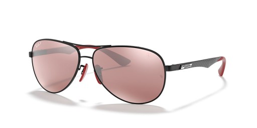 Ray-Ban RB8313Mスクーデリア-フェラーリの回収XL(61-13)シルバーレンズは、黒フレームサングラス