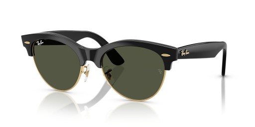 Ray-Ban RB2341Clubmaster L(54-19)グリーンレンズは、黒フレームサングラス