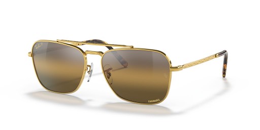 Ray-Ban RB3636新しいキャラバンXL(58-15)モノ-コト-ミル-ヒトでレンズゴールドフレームサングラス