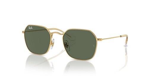 Ray-Ban RB9594SキッズXL(49-19)グリーンレンズ-ゴールドフレームサングラス