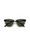 Ray-Ban RB3016F ClubmasterクラシックXL(55-19)グリーンレンズは、黒フレームサングラス