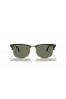 Ray-Ban RB3016F ClubmasterクラシックXL(55-19)グリーンレンズは、黒フレームサングラス