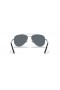 Ray-Ban RB3625新アビエイター XXL(62-14)ブルーレンズや銀のフレームサングラス