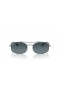 Ray-Ban RB3719L(54-20)ブルーレンズや銀のフレームサングラス