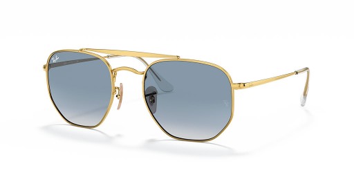 Ray-Ban RB3648 Marskalk L (54 - 21) med Blå linser og Gull frame Solbriller