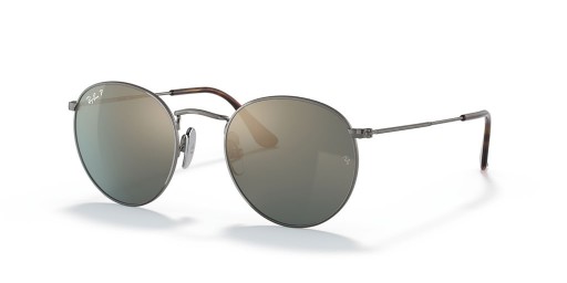 Ray-Ban RB8247 Runde Titanium S (50 - 21) med Blå linser og Sølv frame Solbriller
