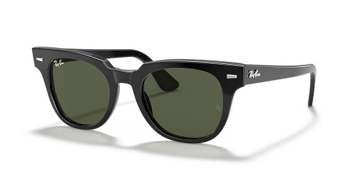 Ray-Ban RB2168 Meteor Klassiske L (50 - 20) med Grønne linser og Svart frame Solbriller