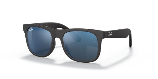 Ray-Ban RB9069S Justin Barn S (48 - 16) med Blå linser og Svart frame Solbriller