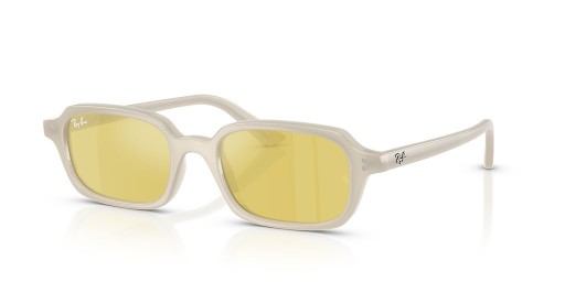 Ray-Ban RB4455 Zuri Bio-Basert L (52 - 19), med Gule linser og Hvit frame Solbriller