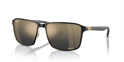 Ray-Ban RB3721CH Chromance XXL (59 - 17) med Blå linser og Svart frame Solbriller