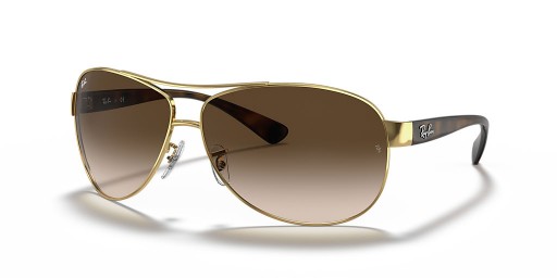 Ray-Ban RB3386 L (63 - 13) med Brune linser og Gull frame Solbriller