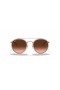 Ray-Ban RB3647N Runde Dobbel Bro M (51 - 22) med Brune linser og Kobber frame Solbriller