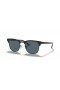 Ray-Ban RB3716 Clubmaster Metall L (51 - 21) med Blå linser og Svart frame Solbriller