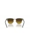 Ray-Ban RB2176 Clubmaster Folding L (51 - 21) med Brune linser og Grønn frame Solbriller