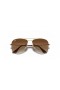 Ray-Ban RB9506S Aviator Barn M (50 - 13) med Brune linser og Gull frame Solbriller