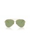 Ray-Ban RBR0101S Aviator Omvendt L (59 - 11) med Grønne linser og Gull frame Solbriller