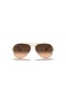 Ray-Ban RB3025 Aviator Gradient M (55 - 14) med Rosa linser og Beige frame Solbriller
