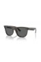 Ray-Ban RBR0502SF Wayfarer Omvendt M (53 - 20) med Grå linser og Grå frame Solbriller
