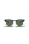 Ray-Ban RB3716 Clubmaster Metall L (51 - 21) med Grønne linser og Svart frame Solbriller
