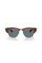 Ray-Ban RB0316S Mega Clubmaster XL (53 - 21) med Blå linser og Brown frame Solbriller