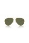 Ray-Ban RB3825 Gamle Aviator XL (58 - 14) med Grønne linser og Gull frame Solbriller
