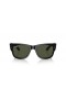 Ray-Ban RB0840S Mega Wayfarer M (51 - 21) med Grønne linser og Svart frame Solbriller