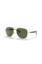 Ray-Ban RB3683 L (56 - 15) med Grønne linser og Gull frame Solbriller
