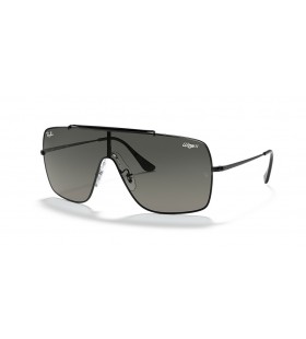 Ray-Ban RB3697 Wings II XXL (0 - 135) med Grå linser og Svart frame Solbriller