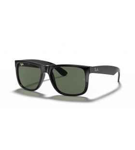 Ray-Ban RB4165 Justin Klassisk S (54 - 16) med GrÃ¸nne linser og Svart frame Solbriller