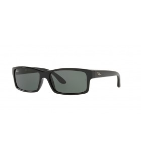 Ray-Ban RB4151 XL (59 - 17) med Grønne linser og Svart frame Solbriller