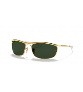 Ray-Ban RB3119M Olympian jeg Deluxe L (62 - 18) med Grønne linser og Gull frame Solbriller