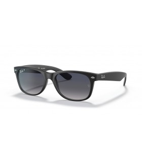 Ray-Ban RB2132 Nye Wayfarer Klassiske M (55 - 18) med Blå linser og Svart frame Solbriller