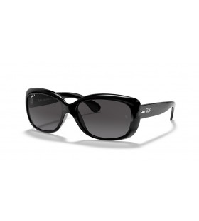 Ray-Ban RB4101 Jackie Ohh M (58 - 17) med GrÃ¥ linser og Svart frame Solbriller
