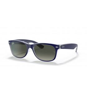 Ray-Ban RB2132 Nye Wayfarer Farge Blanding S (52 - 18) med GrÃ¥ linser og Solbriller BlÃ¥ ramme