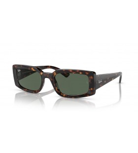 Ray-Ban RB4395 Kiliane Bio-Baserte M (54 - 21) med Grønne linser og Tortoise frame Solbriller