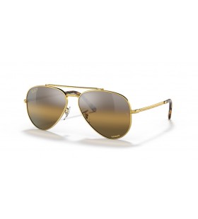 Ray-Ban RB3625 Nye Aviator L (58 - 14) med Brune linser og Gull frame Solbriller